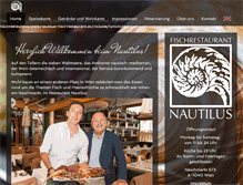 Tablet Screenshot of nautilus-fischrestaurant.at